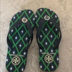 NEW Tory Burch Blue and Green sandals